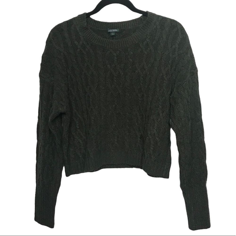 Wild Fable Green Knit Sweater Small